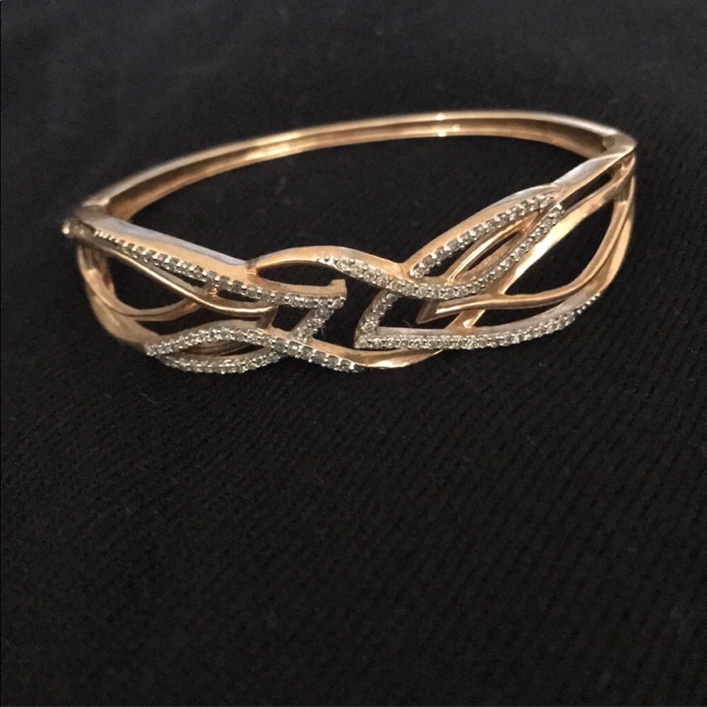 10kt yellow gold bracelet with chain protection - Picture 2 of 5